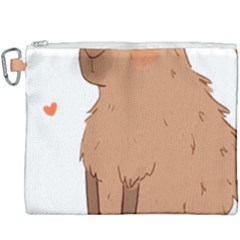 Capybara T- Shirt Cute Capybara Illustration T- Shirt (3) Yoga Reflexion Pose T- Shirtyoga Reflexion Pose T- Shirt Canvas Cosmetic Bag (xxxl) by hizuto