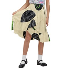 Vintage Halloween Ghost T- Shirt Vintage Halloween Ghost T- Shirt Kids  Ruffle Flared Wrap Midi Skirt by ZUXUMI