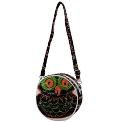 Vintage Halloween Owl T- Shirt Vintage Halloween Owl T- Shirt Crossbody Circle Bag by ZUXUMI