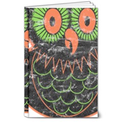 Vintage Halloween Owl T- Shirt Vintage Halloween Owl T- Shirt 8  X 10  Hardcover Notebook by ZUXUMI