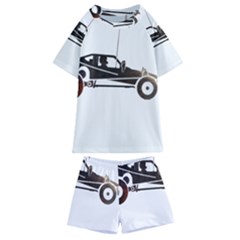 Vintage Rc Cars T- Shirt Grunge Vintage Modelcar Classic Rc Buggy Racing Cars Addict T- Shirt (1) Kids  Swim T-shirt And Shorts Set by ZUXUMI