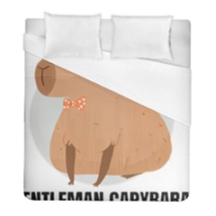 Capybara T- Shirt Gentlemen Capybara - A Cute Funny Capybara Illustration T- Shirt Yoga Reflexion Pose T- Shirtyoga Reflexion Pose T- Shirt Duvet Cover (full/ Double Size) by hizuto