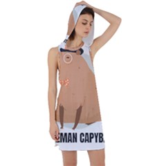 Capybara T- Shirt Gentlemen Capybara - A Cute Funny Capybara Illustration T- Shirt Yoga Reflexion Pose T- Shirtyoga Reflexion Pose T- Shirt Racer Back Hoodie Dress by hizuto