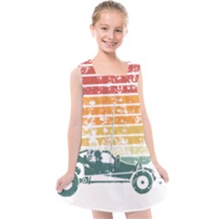 Vintage Rc Cars T- Shirt Vintage Sunset  Classic Rc Buggy Racing Cars Addict T- Shirt Kids  Cross Back Dress
