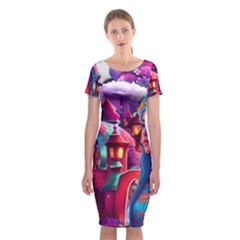 Fantasy Arts  Classic Short Sleeve Midi Dress by Internationalstore