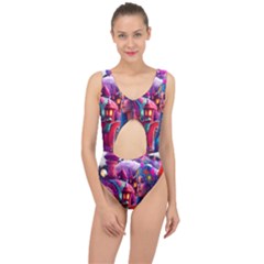 Fantasy Arts  Center Cut Out Swimsuit by Internationalstore