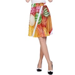 Aesthetic Candy Art A-line Skirt by Internationalstore