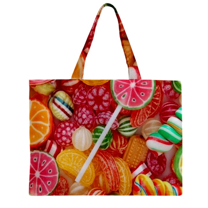 Aesthetic Candy Art Zipper Mini Tote Bag