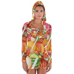 Aesthetic Candy Art Long Sleeve Hooded T-shirt by Internationalstore