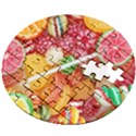 Aesthetic Candy Art Wooden Puzzle Round View2