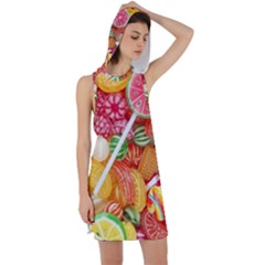 Aesthetic Candy Art Racer Back Hoodie Dress by Internationalstore