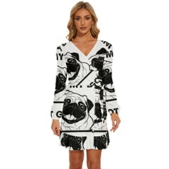 Black Hole T- Shirt Planet Eater Colour T- Shirt Long Sleeve Waist Tie Ruffle Velvet Dress