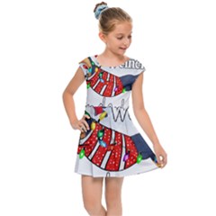 Weiner T- Shirt Walking In A Weiner Wonderland T- Shirt (1) Kids  Cap Sleeve Dress by ZUXUMI