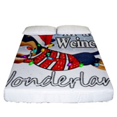 Weiner T- Shirt Walking In A Weiner Wonderland T- Shirt (1) Weiner T- Shirt Walking In A Weiner Wonderland T- Shirt Fitted Sheet (Queen Size)