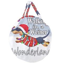 Weiner T- Shirt Walking In A Weiner Wonderland T- Shirt (1) Weiner T- Shirt Walking In A Weiner Wonderland T- Shirt Giant Round Zipper Tote