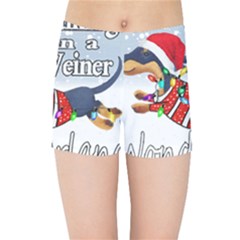 Weiner T- Shirt Walking In A Weiner Wonderland T- Shirt (1) Weiner T- Shirt Walking In A Weiner Wonderland T- Shirt Kids  Sports Shorts by ZUXUMI