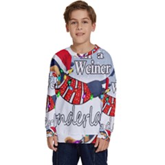 Weiner T- Shirt Walking In A Weiner Wonderland T- Shirt (1) Weiner T- Shirt Walking In A Weiner Wonderland T- Shirt Kids  Crewneck Sweatshirt