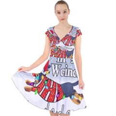 Weiner T- Shirt Walking In A Weiner Wonderland T- Shirt (1) Weiner T- Shirt Walking In A Weiner Wonderland T- Shirt Welder T- Shirt Funny Welder T- Shirt Cap Sleeve Front Wrap Midi Dress