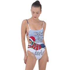 Weiner T- Shirt Walking In A Weiner Wonderland T- Shirt (1) Weiner T- Shirt Walking In A Weiner Wonderland T- Shirt Welder T- Shirt Funny Welder T- Shirt Tie Strap One Piece Swimsuit