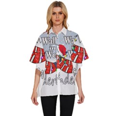 Weiner T- Shirt Walking In A Weiner Wonderland T- Shirt (1) Weiner T- Shirt Walking In A Weiner Wonderland T- Shirt Welder T- Shirt Funny Welder T- Shirt Women s Batwing Button Up Shirt