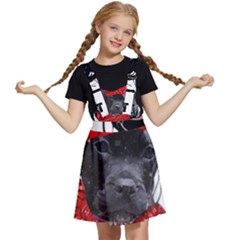 Black Hole T- Shirt Planet Eater Colour T- Shirt Kids  Apron Dress by EnriqueJohnson
