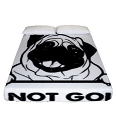 Black Pug Dog If I Cant Bring My Dog I T- Shirt Black Pug Dog If I Can t Bring My Dog I m Not Going Fitted Sheet (Queen Size)