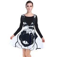 Black Pug Dog If I Cant Bring My Dog I T- Shirt Black Pug Dog If I Can t Bring My Dog I m Not Going Plunge Pinafore Dress