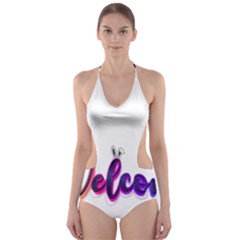 Arts Cut-out One Piece Swimsuit by Internationalstore