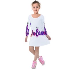 Arts Kids  Long Sleeve Velvet Dress by Internationalstore