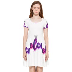 Arts Inside Out Cap Sleeve Dress by Internationalstore