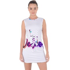 Arts Lace Up Front Bodycon Dress by Internationalstore