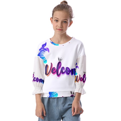 Arts Kids  Cuff Sleeve Top by Internationalstore