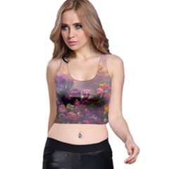 Floral Blossoms  Racer Back Crop Top by Internationalstore