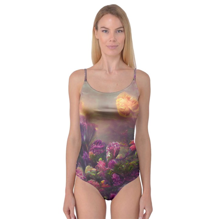 Floral Blossoms  Camisole Leotard 