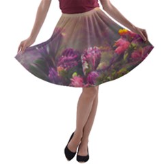 Floral Blossoms  A-line Skater Skirt by Internationalstore