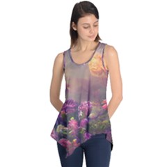 Floral Blossoms  Sleeveless Tunic by Internationalstore