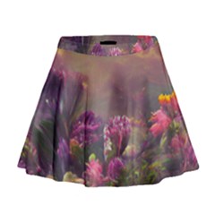 Floral Blossoms  Mini Flare Skirt