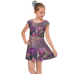 Floral Blossoms  Kids  Cap Sleeve Dress by Internationalstore