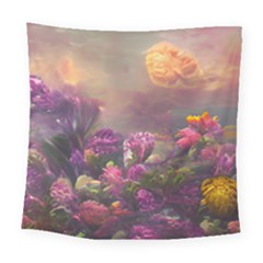 Floral Blossoms  Square Tapestry (large) by Internationalstore