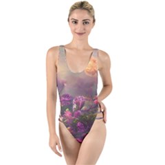 Floral Blossoms  High Leg Strappy Swimsuit by Internationalstore