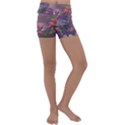 Floral Blossoms  Kids  Lightweight Velour Yoga Shorts View1