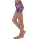 Floral Blossoms  Kids  Lightweight Velour Yoga Shorts View2
