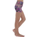 Floral Blossoms  Kids  Lightweight Velour Yoga Shorts View3