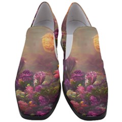 Floral Blossoms  Women Slip On Heel Loafers by Internationalstore