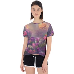 Floral Blossoms  Open Back Sport T-shirt by Internationalstore