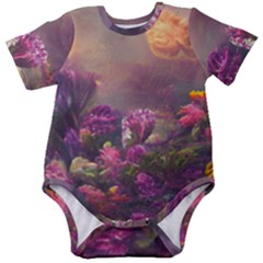 Floral Blossoms  Baby Short Sleeve Bodysuit by Internationalstore