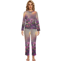 Floral Blossoms  Womens  Long Sleeve Lightweight Pajamas Set by Internationalstore