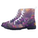 Floral Blossoms  Kid s High-Top Canvas Sneakers View2