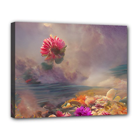 Floral Blossoms  Canvas 14  X 11  (stretched) by Internationalstore