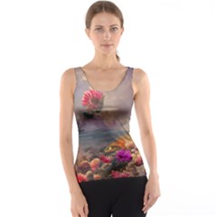 Floral Blossoms  Women s Basic Tank Top by Internationalstore